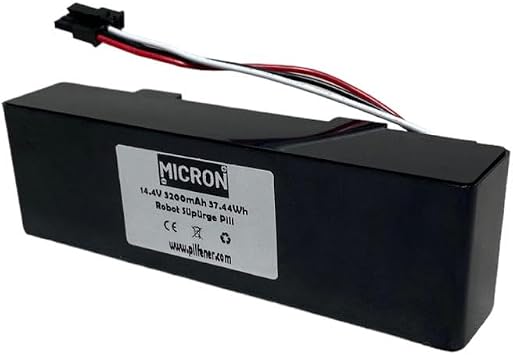 Micron Mi Mop Pro Stytj02ym / V2 Pro/ V3 Uyumlu 14.4v 3200 Mah Robot Süpürge Pili Sİyah Plastik Kutulu Pil Paketli