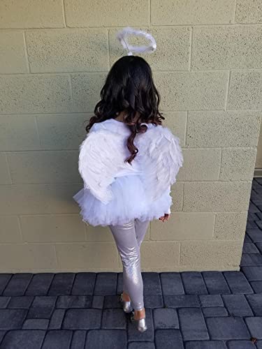 Handic Angel Wings And Halo White Angel Costume For Kids Adult (White) #TOP2