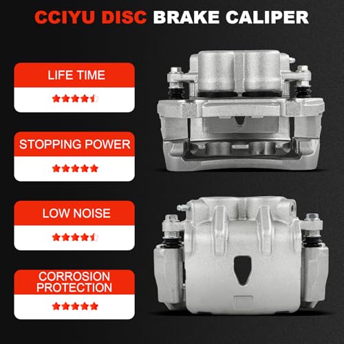 Image of cciyu Front Left & Right Disc Brake Calipers Assembly w /Bracket For Cadillac For CTS V6 3.0L(RWD /AWD) 2010-2014, For Cadillac For CTS V6 3.6L(RWD /AWD) 2008-2014 Replace# 18B5117 18B5116