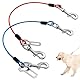 2 Stück Bissfeste Hundeleine,40cm Kurze Leine Hund,Kausichere Hundeleine Verlängerung,Hunde Anschnallgurt Auto mit Drehbarer Haken,Hundeleinen Verlängerung Seil für Welpen,Kleine und Mittelgroße Hunde