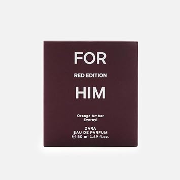 Zara For Him Red Edition Cologne for Men EDT Eau De Toilette 50 ML (1.69 FL OZ)