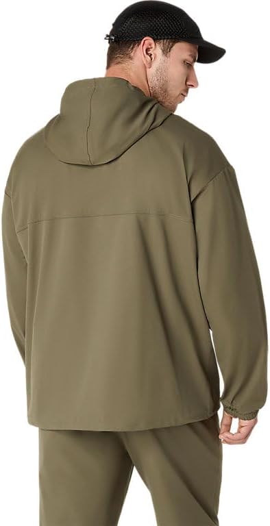 ASICS Men's DOUBLE WEAVE RELAXED PULLOVER JACKET Training Apparel