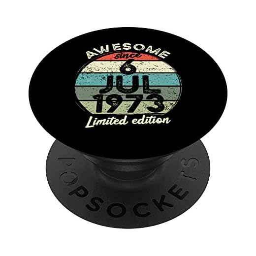 Camiseta de cumpleaños de 50 años, 6 de julio de 1973, 50 cumpleaños PopSockets PopGrip Intercambiable