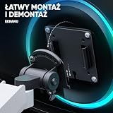 ONKRON Uchwyt do monitora do ekranu 15-42 cali do 15 kg, stojak na monitor z USB, sprężyna gazowa, uchwyt do monitora VESA 75 x 75-100 x 100, uchwyt na ekran PC, regulowany, czarno-szary G110-BG