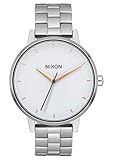 NIXON Kensington A099 - Silver/White/Rose Gold - 50m Water Resistant Women's Analog Classic Watch (37mm Watch Face, 16mm Stainless Steel Band)