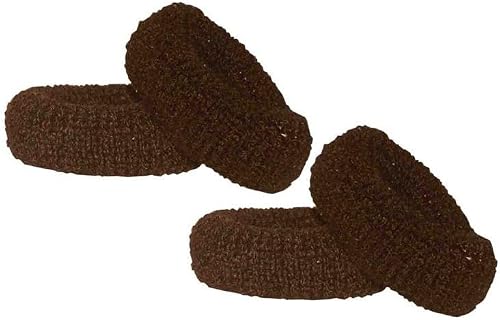 Chic Thick Elastic Hair Band 4-Piece Set, Brown