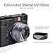 Metal Square Lens Hood (with Cover), Suitable for Voigtlander 35mm f2 VM Lens,35mm f2.5,28 f2 II Replaces LH-12 Camera Accessories (Aluminum Alloy-Black)