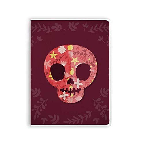 Journal intime motif crânes rose avec couverture souple pour écrire ses pensées