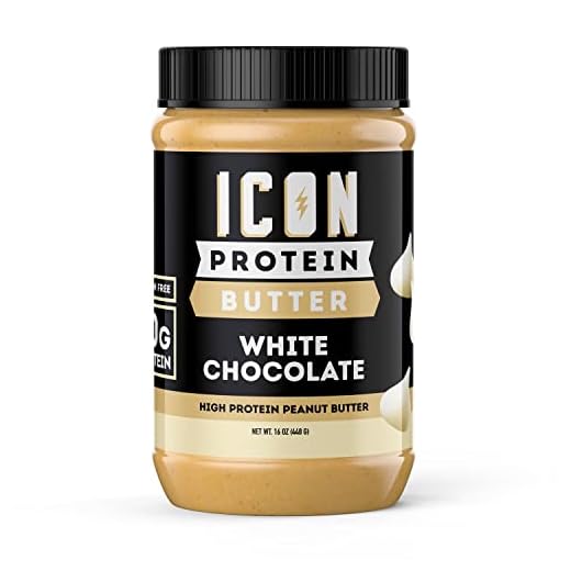 ICON Meals, Protein Peanut Butter, Creamy, Protein-Packed, Handcrafted Spread, Premium Whey Protein, Gluten Free (16 Servings, White Chocolate)