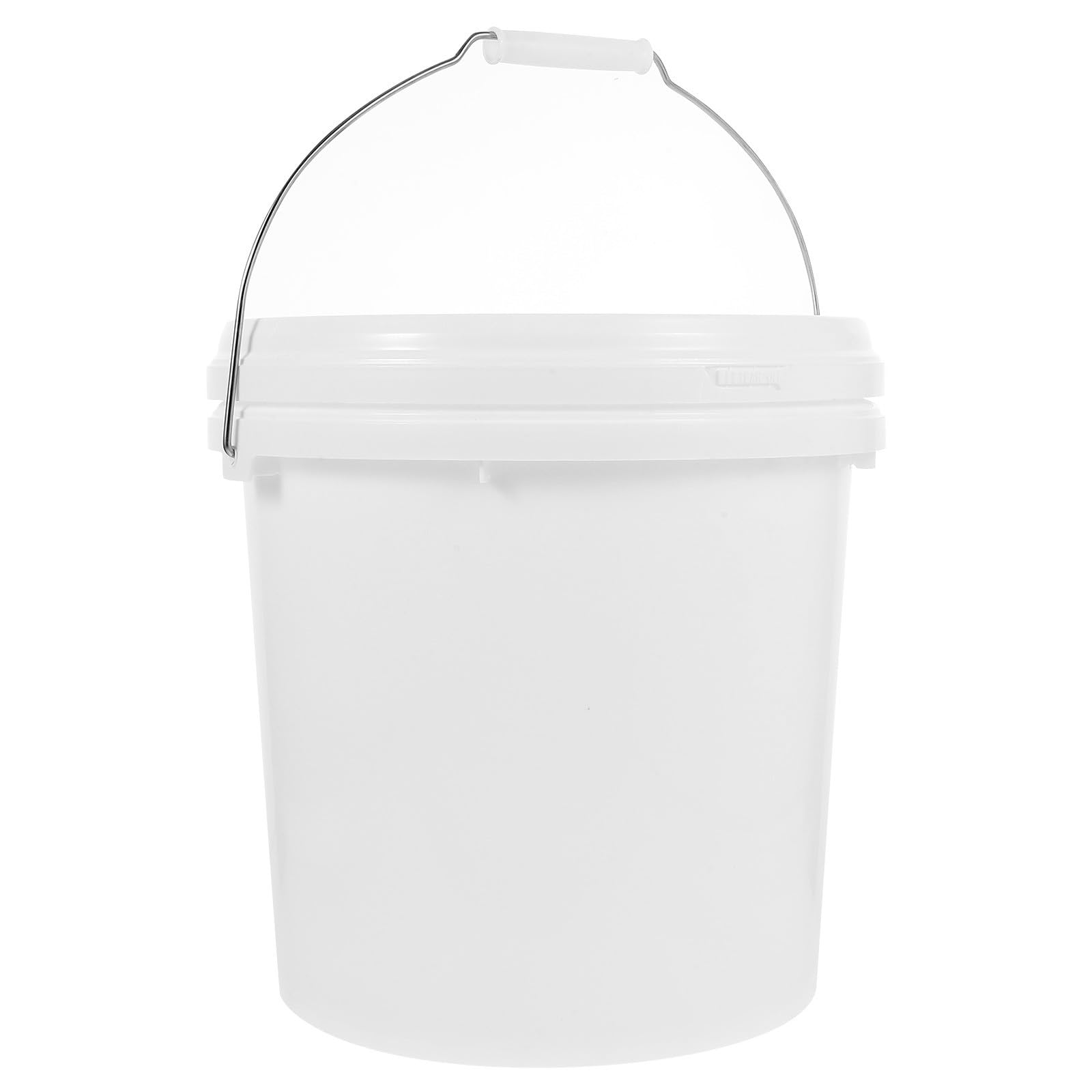 Seau de Peinture Blanc 10l en Hdpe avec Poignée Robuste et Couvercle Étanche pour Stockage Sûr et Usage Professionnel