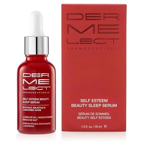 Dermelect Cosmeceuticals Self-Esteem Beauty Sleep Serum for Face - Glycolic Acid, Salicylic Acid, L-Ascorbic Acid, Resurfacing Serum for Acne Spots, Pores, Wrinkles, 1 oz Cover