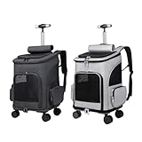 Mochila De Transporte Pet Mala Passeio Com Rodinhas Para Cães e Gatos