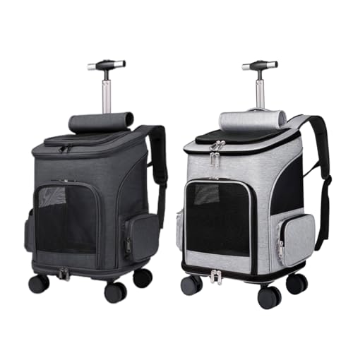 Mochila de transporte com rodas para animais de estimação, Pet, carrinho de viagem, assento de carro