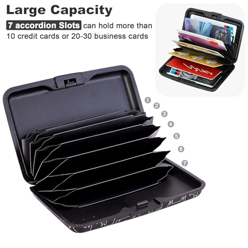 Image of ELFISH Mini RFID Aluminum Wallet Credit Cards Holder Business Card Case Metal ID Case for Men Women (Animal)