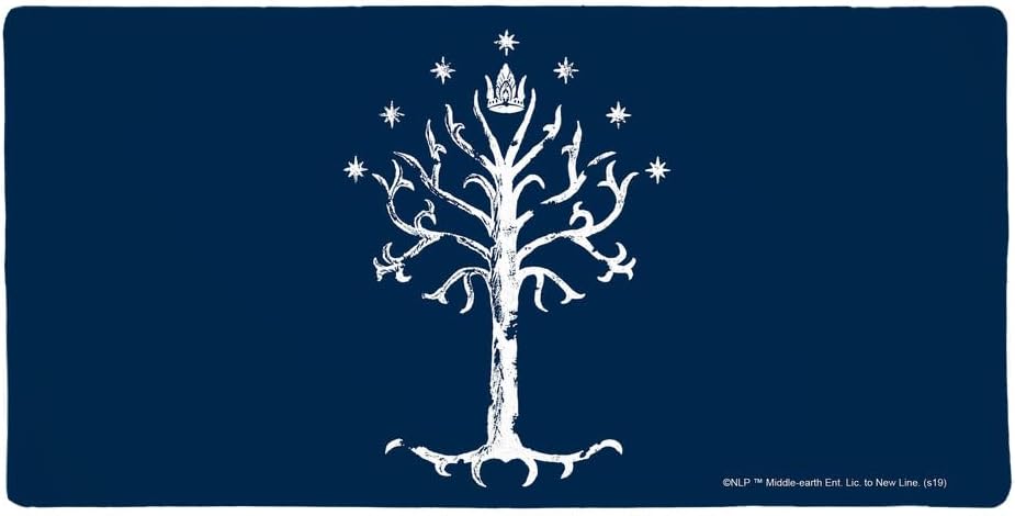 Lord of The Rings Tree of Gondor Large Gaming Mouse Pad Desk Mat with Stitched Edges, Non-Slip Base for Gamer, Home and Office, 31.5 x 15.7