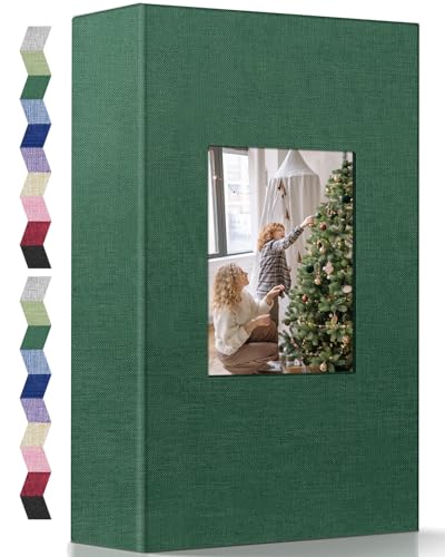 Image of popotop Photo Album 4x6-300 Photos Linen Cover Photo Books with 300 Horizontal Pockets,Slip-in Picture Albums for Family Wedding Anniversary Baby Vacation Pictures
