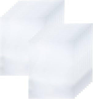 Tysun 20 Pcs Clear Acrylic Sheet Plexiglass Plastic Sheet Panel 0.04'' Thick for Cricut Cutting Crafts Painting Picture Frame and Glass Replacement
