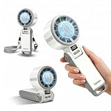 Taiofan Portable Handheld Fan with Semiconductor Ice Cooling, [Instant Ice Relief], 4000mAh Rechargeable Mini Personal Fan, 5 Speeds, Quiet USB Travel Fan for Outdoor, Commuting, Summer Heat