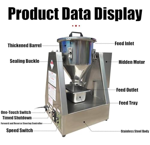 Using electric stainless steel powder blender for mixing dry powders safely and efficiently