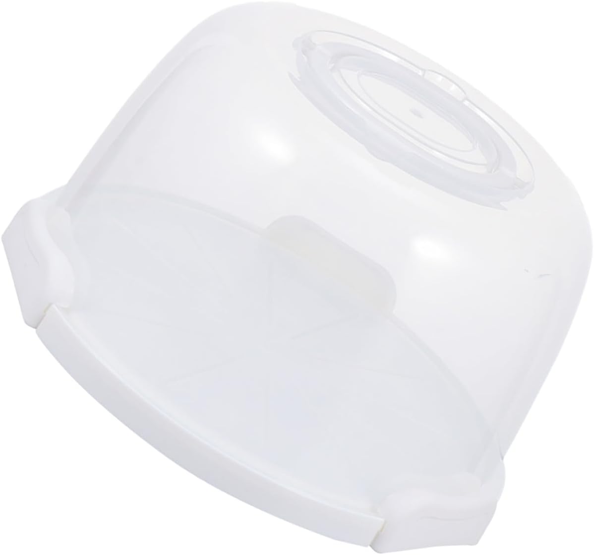 Sosoport Portable 8-inch White Tall Cake Carrier with Handle Reusable Birthday Cake Box for Bakery and Party Storage