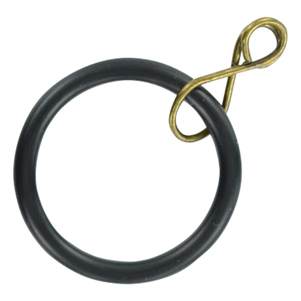 Merriway Black Bh05385 (24 Pcs) Curtain Drapery Pole Rod Ring Loose Eye Metal Inner Dimension 25Mm - Pack Of 24 Pieces