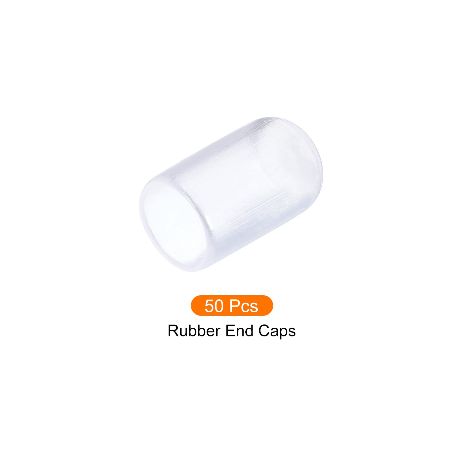 50Pz Tappi Terminali in Gomma per Viti, Protezione per Bulloni Gomma Tappi Estremità [per Vite, Bullone, Tappo Terminale Stelo] - 3/8"(9.5mm) ID/Trasparente