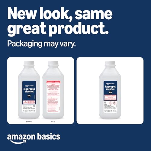 Image of Amazon Basics 99% Isopropyl Alcohol For Technical Use,16 Fluid Ounces, 1-Pack (Previously Solimo)