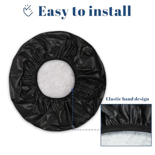Image of Retro Mountain Compass Spare Tire Cover Wheel Covers Protectors Waterproof Dust-Proof Universal Fit Trailer, RV, SUV and Many Vehicle 17 Inch,C-07