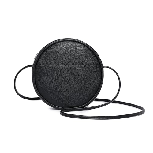 Image of Circle Crossbody Bag for Women NYLON Circle Purse with Zipper Adjustable Knot Shoulder Straps