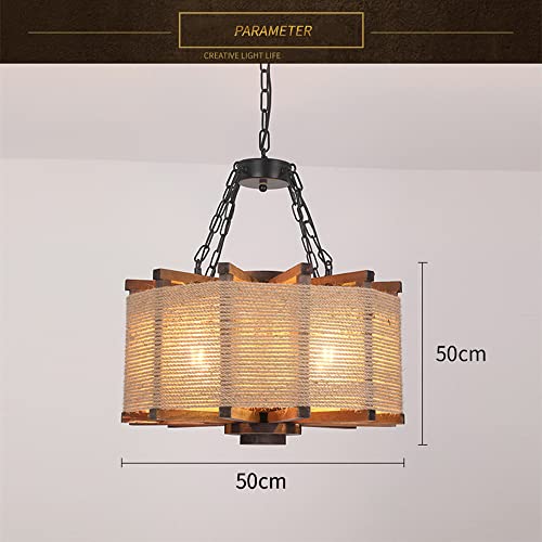 JIUFACAI Retro Hemp Rope Chandelier Vintage Ceiling Pendant Light Fitting Rope Chandelier, Retro Steampunk Ceiling Pendant Light Personalized Solid Wood Lamps steampunk buy now online