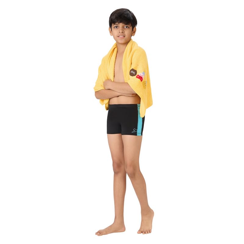 Black Panther Boys Swim Brief | Quick Drying Swim Shorts for Boys | Stretchable Swimwear Shorts | Regular Fit Swimming Brief for Kids | Black - XL 4
