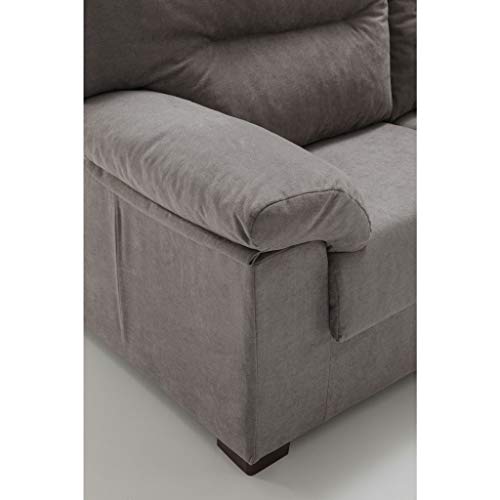 Tanuk Conjunto de Sofás Odin 3 MAS 2 PLAZAS Gris Perla Sistema de Limpieza ACUALINE Desenfundable Fabricado en España