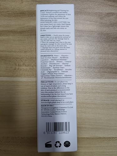 Mizeeye Snail Peptide Eye Cream For Moisturizing thumb #8