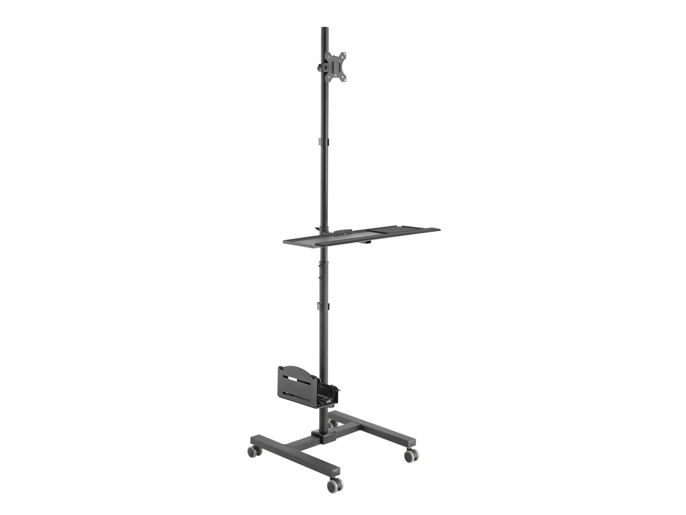 Station de travail mobile inclinable Equip pour écran PC 17-32