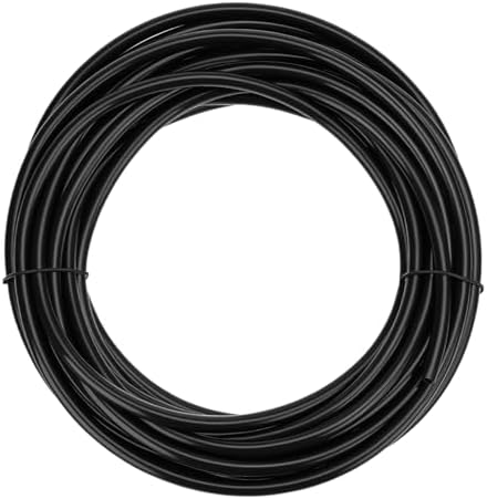 QWORK PU Polyurethane Air Hose, Pneumatic Air Hose 6 mm OD x 4 mm ID, 12 Metres, Black