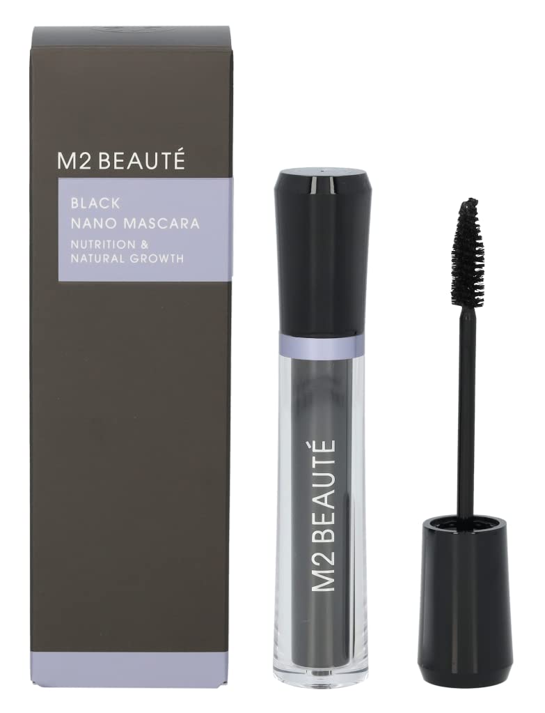 M2 Beauté, Black Nano Mascara, Nutrition & Natural Growth, 6 ml, Mascara