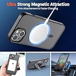 SUPFINE Magnetic for iPhone 14 Case & iPhone 13 Case (Compatible with MagSafe)(Military Grade Drop Protection) Translucent Matte Shockproof Phone Cover,Black - Image 5