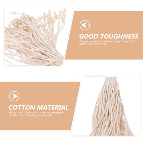 Cuerda de algodón para etiquetas de precios con cierre resistente de presión, 1000 pcs 8