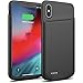 Smiphee Battery Case for iPhone X/XS, 4000mAh Portable Protective Charging Case Extended Rechargeable Battery Pack Charger Case Compatible with iPhone X/XS / 10 (Black,5.8 inch)