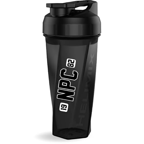 Helimix Vortex Blender Shaker Bottle: Ultimate Smoothie and Protein Mixer 3 HELIMIX 2.0 NPC Officially Licensed Vortex Blender Shaker Bottle Holds upto 28oz | No Blending Ball or Whisk | USA Made | Portable Pre Workout Whey Protein Drink Shaker Cup | Mixes Smoothies Shakes