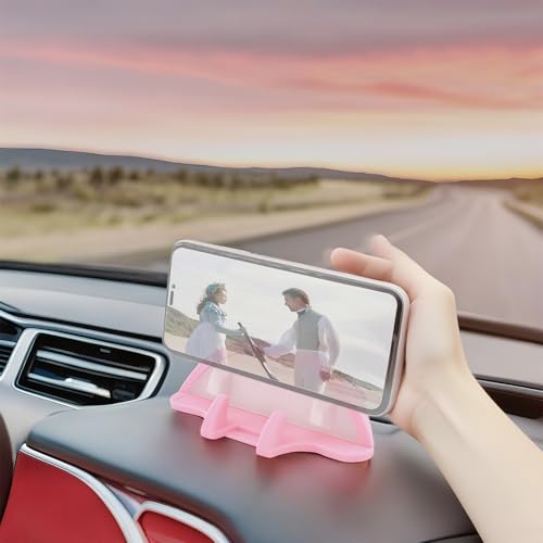 Support téléphone voiture silicone antidérapant GPS tableau bord compatible iPhone Android