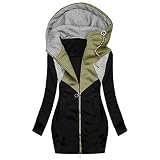 🤠Buen Material - Chaqueta de moda de color sólido para mujer con alta calidad Poliéster y Algodón, no sólo es muy transpirable cuando se hace ejercicio, sino que también te mantiene caliente en temperaturas frías, muy fluida y transpirable, perfecta para todo el año.