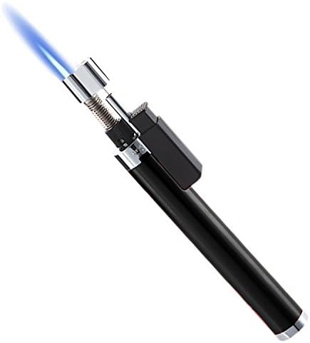 Heyue Multifunctional Butane Gas Spray Gun Torch Butane Burner Auto Ignition Camping Welding Flame thrower BBQ Outdoor (Black)