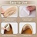 Dalababa 4 Pairs of Heel Pads for Shoes, Self-adhesive Non-Slip Heel Pads for Too Large Shoes, Heel Protectors to Prevent Rozing and Blisters