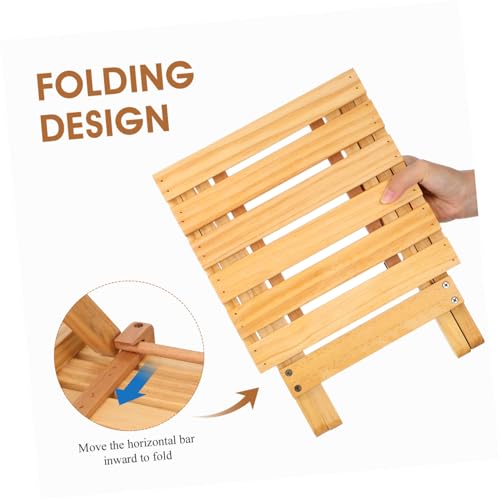 Table pliante en bois carrée et compacte pour jardin et camping - 5