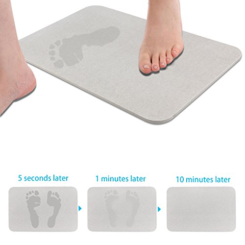 WINOMO Diatomaceous Earth Bath Mat Natural Antibacterial AntiSlip