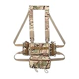 OAREA MOLLE Tactical Pouch Vest MK3 Chest Rig Airsoft Hunting Vest with Magazine Pouch (Color : CP)