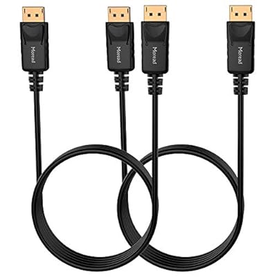 Moread 4K DisplayPort to DisplayPort Cable, 6 Feet, 2 Pack, Gold-Plated High Speed Display Port DP Cable 1.2 (4K@60Hz, 2K@144Hz) for Computer, Desktop, Laptop, PC, Monitor, Projector & More