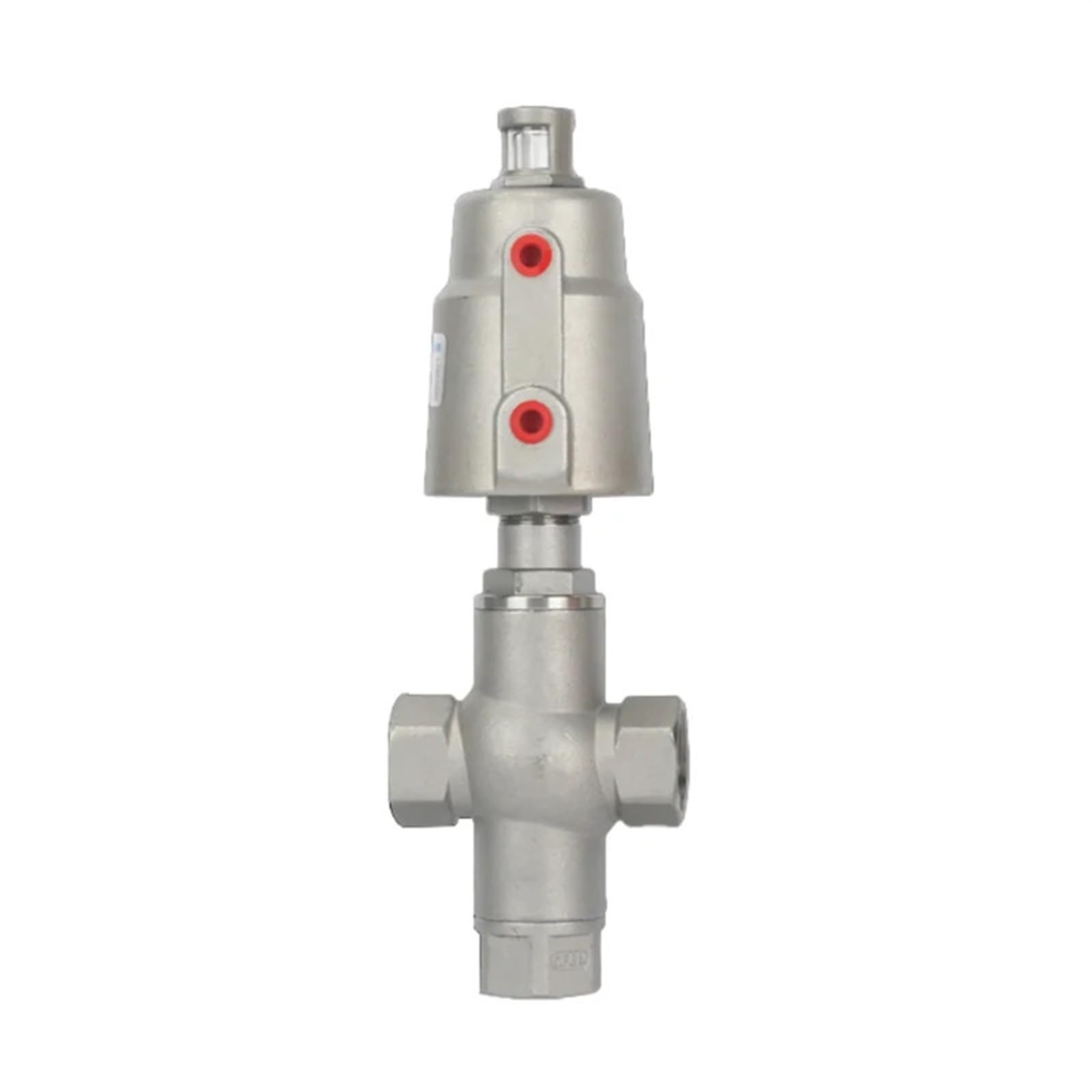 QRJAZHNTP DN20 3 Way Pneumatic Seat Valve 16bar Normally Closed Pneumatic Actuator Angle Seat Valves(Double Acting)