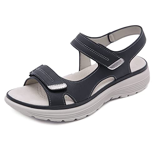 Sandales plateforme femme été plates et légères bout ouvert taille 34-42